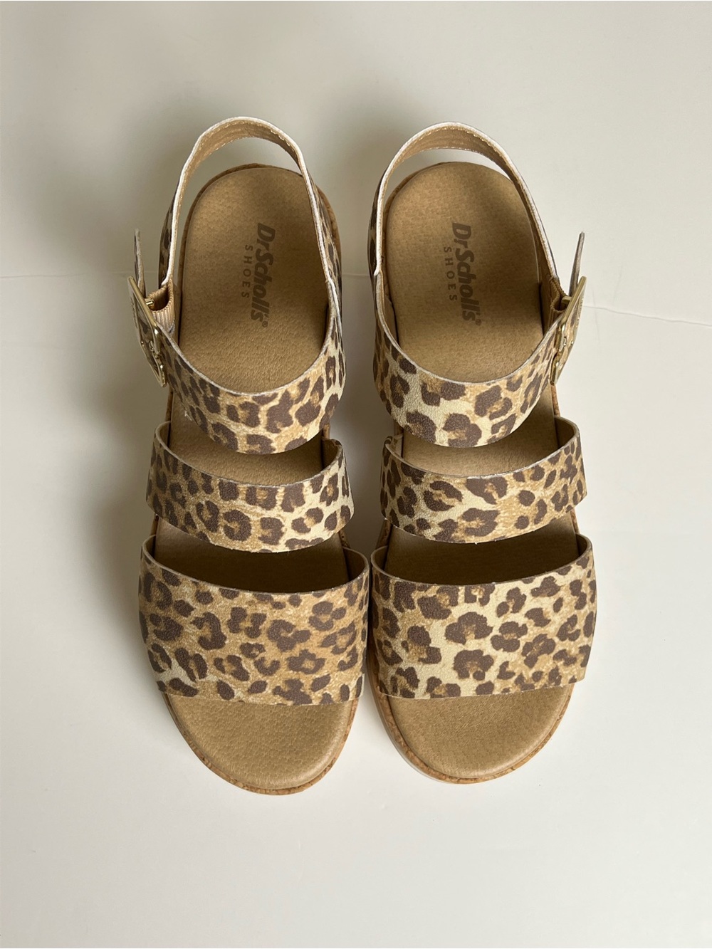 DR. SCHOLL’S Once Twice Leopard Print Platform Cork Sandals-NWOB - Picture 5 of 14